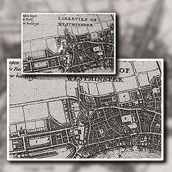 Restoration of a 17th-century map of London, printed for and dedicated to Sir Robert Vyner, Lord Mayor of London (1674), suffered cuts and tears when the frame broke and the glass shuttered during shipping.