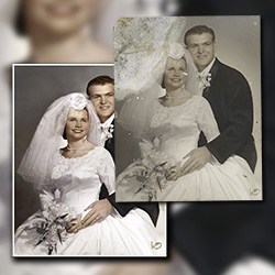 While there is no easy fix for photographs covered with stains and mildew, and restoration can be time-consuming and costly, a professional photo restorer can bring those water-damaged photographs to their original condition, to be enjoyed by a family for generations to come.