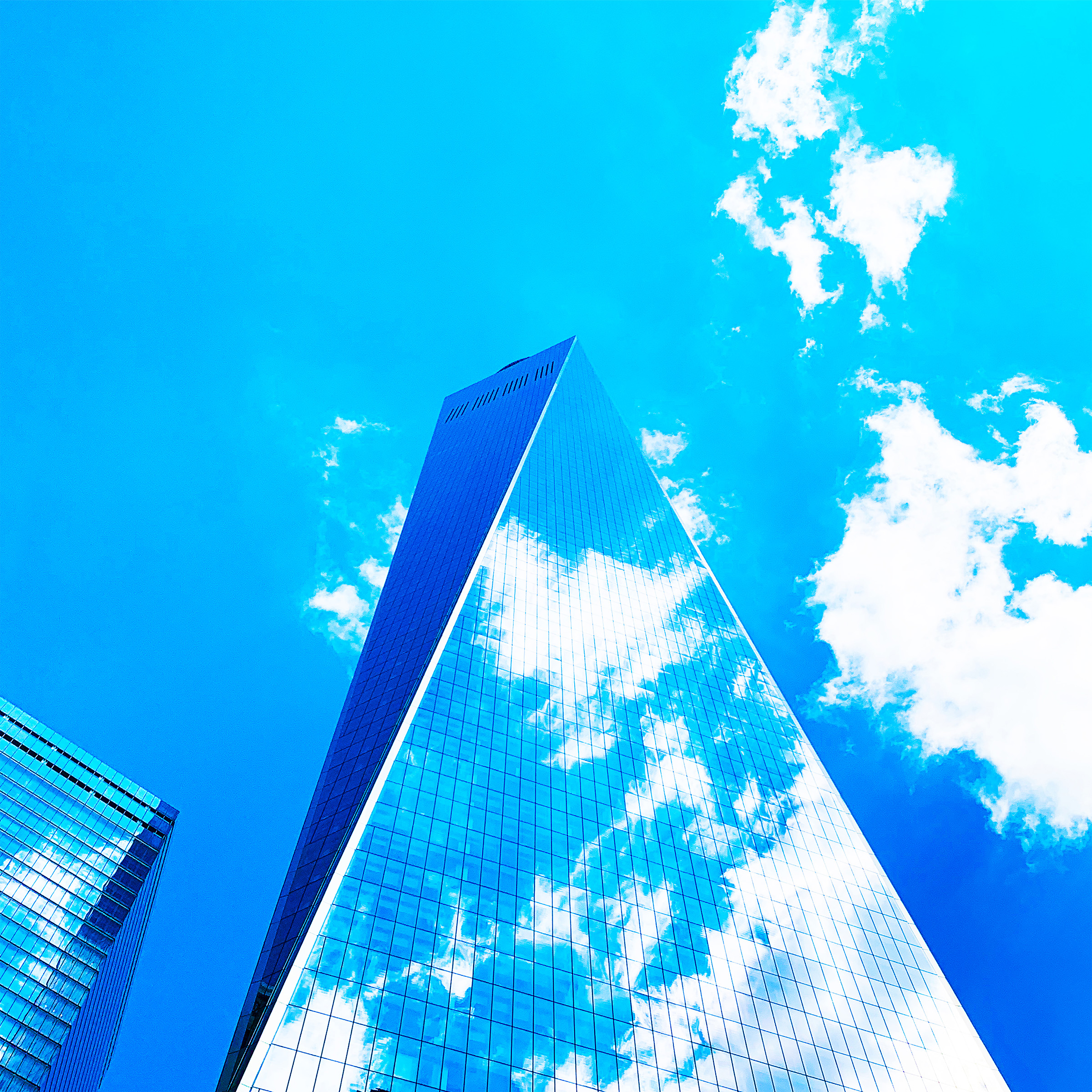 REMEMBER THE SKY (World Trade Center), 16in x 16in fine art print, limited edition, signed and numbered by Sebastian Wintermute