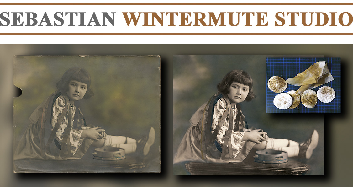 Cleaning a photograph that has great sentimental value but unfortunately became covered with smoke residue should be left to the professionals photo restoration specialist who will exercise outmost care and use proven methods and proper solvents to restore the photograph and to prevent the further damage.