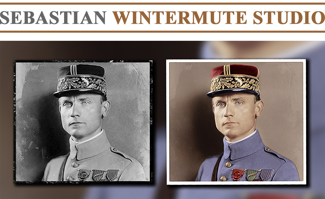 Restoring and colorizing a historic photograph of Milan Rastislav Stefanik a Slovak politician, diplomat, aviator and astronomer.