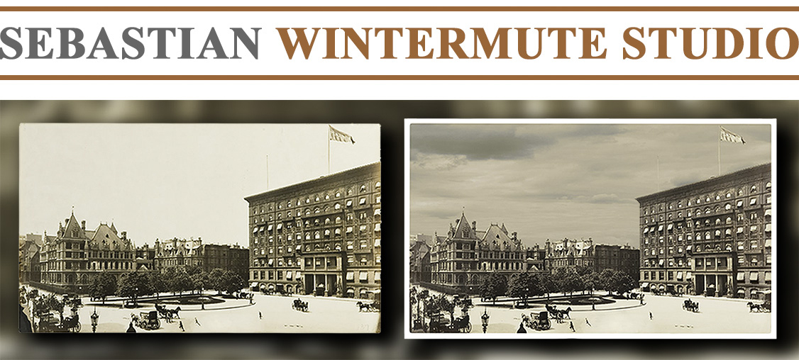 RESTORING AND COLORIZING A PHOTOGRAPH OF THE ORIGINAL NEW YORK PLAZA HOTEL
