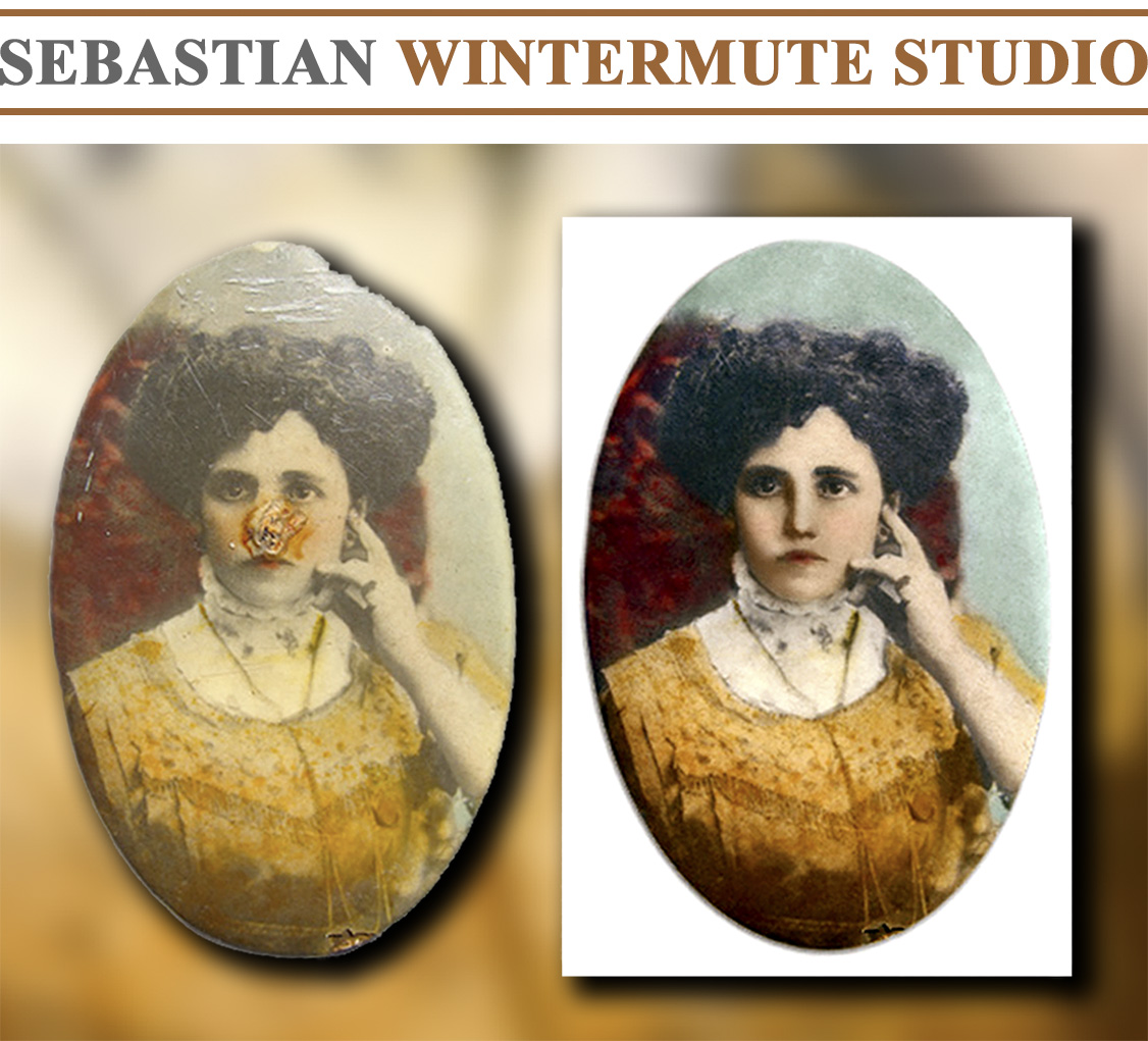 A small medallion of Josephine Carlisi restored for HBO documentary film Triangle: Remembering The Fire dedicated to 100th anniversary of that tragic event.