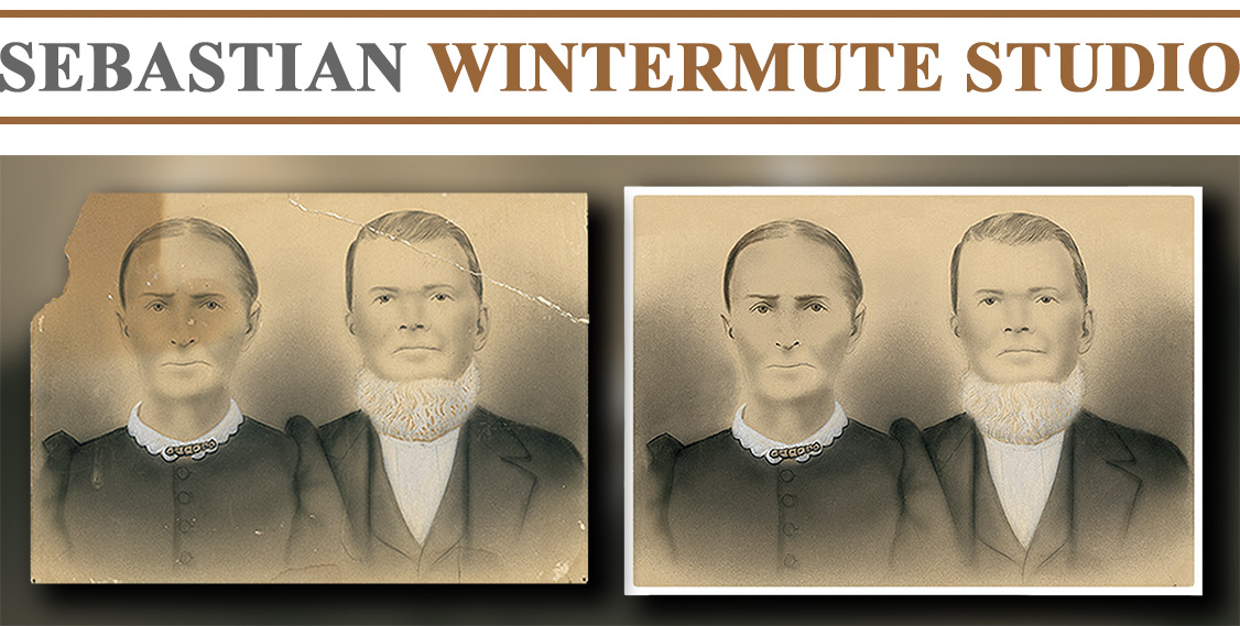 Restoration and reproduction of a 19th century American family portrait.